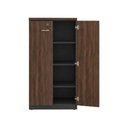 Ver imagem 2 de Armário Alto Fechado com 02 Portas - 1,60x0,80x0,45m - Marsala / Preto - 51009