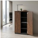 Ver imagem 5 de Armário Alto Fechado com 02 Portas - 1,60x0,80x0,45m - Marsala / Preto - 51009