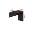 Ver imagem 3 de Mesa Auxiliar Simples 0,90x0,45m - Webyaris - Marsala/Preto - 51016