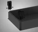 Ver imagem 2 de Mesa Auxiliar com 03 Gavetas Pedestal - Marsala/Preto - 51017