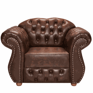 Poltrona Chesterfield Merlô Via Encanto Courano Marrom