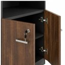 Ver imagem 3 de Armário Alto Semi-Aberto com 02 Portas - 1,60x0,80x0,45m - Webyaris - Marsala / Preto - 51014