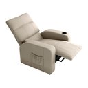Ver imagem 1 de Poltrona Reclinável Mx-67 Pulse Suede Bege com Encosto Ajustável e Espuma D23 Loja Sheep