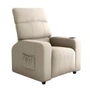 Ver imagem 2 de Poltrona Reclinável Mx-67 Pulse Suede Bege com Encosto Ajustável e Espuma D23 Loja Sheep