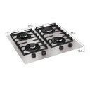 Ver imagem 4 de Cooktop 4 Bocas a Gás Mueller com Mesa de Alumínio e Ultra Chama Bivolt - Mcg4bl