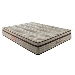 Colchao Queen Size Molas Ensacadas Marcelly Ibiza 1,58x1,98x0,28m Paropas Branco e Bege - 2