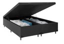 Ver imagem 4 de Base Box Bau Bipartido King Suede Premium Santo Box Bipartido 47x192x203:preto
