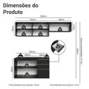 Ver imagem 3 de Armário de Cozinha Compacta 200 Cm Suspenso Preto Nice Madesa 05 Xa Preto