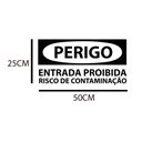 Ver imagem 2 de Adesivo de Porta Perigo Entrada Proibida Risco Contaminação Farmácia Laboratório Kanto Store Adesivo