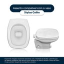 Ver imagem 5 de Assento Sanitário Tampa de Vaso Madeira Mdf Laqueado Stylus para Bacia Celite Quadrado Antigo -