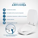 Ver imagem 4 de Assento Sanitário Tampa de Vaso Madeira Mdf Laqueado Stylus para Bacia Celite Quadrado Antigo -