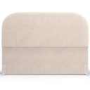 Ver imagem 3 de Cabeceira Cama Box King 195cm Lanna com Puff Recamier Doha W01 Suede Bege - Lyam Decor