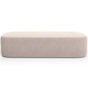 Ver imagem 4 de Cabeceira Cama Box King 195cm Lanna com Puff Recamier Doha W01 Suede Bege - Lyam Decor