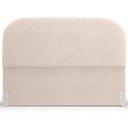 Ver mais imagens de Cabeceira Cama Box King 195cm Lanna com Puff Recamier Doha W01 Suede Bege - Lyam Decor