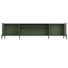 Rack para Sala de Estar Tv 75 Pol 4 Portas Pés Industrial Preto Alef I03 Musgo - Lyam Decor - 2