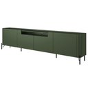Ver imagem 6 de Rack para Sala de Estar Tv 75 Pol 4 Portas Pés Industrial Preto Alef I03 Musgo - Lyam Decor