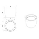 Ver imagem 2 de Vaso Redondo Europa 28CMX33,5cm Japi Marrom