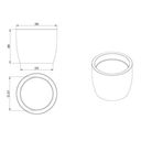 Ver imagem 2 de Vaso Redondo Europa 28CMX33,5cm Japi Cinza