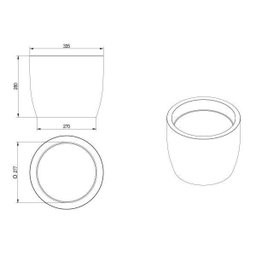 Vaso Redondo Europa 28cmx33,5cm Japi - 2