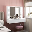 Ver imagem 1 de Penteadeira Camarim Suspensa com Espelho 2 Gavetas Arujá 