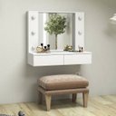 Ver imagem 2 de Penteadeira Camarim Suspensa com Espelho 2 Gavetas Arujá 