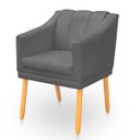 Ver imagem 4 de Kit Poltrona Cadeira para Sala Confortável e Moderna Mila Suede