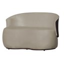 Ver imagem 1 de Poltrona Namoradeira Sofá Orgânico 2 Lugares Beatriz Composê Corino Marrom - Suede Bege