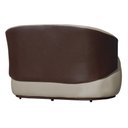 Ver imagem 3 de Poltrona Namoradeira Sofá Orgânico 2 Lugares Beatriz Composê Corino Marrom - Suede Bege