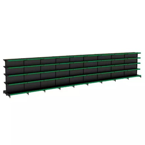 Gondola Centro 170 Fit Ate 9 Metros Preto 90 Bandeja Pe Verde