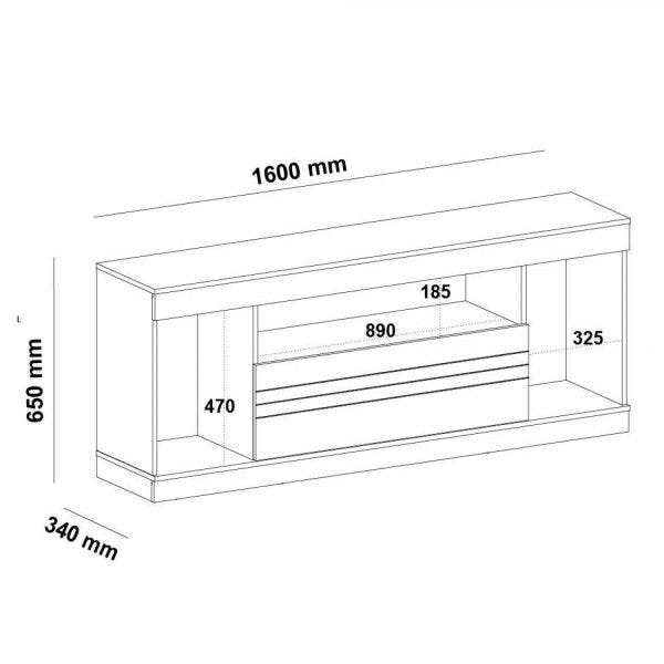 Rack para TV até 60 Polegadas 1 Porta Sport Artely - 3