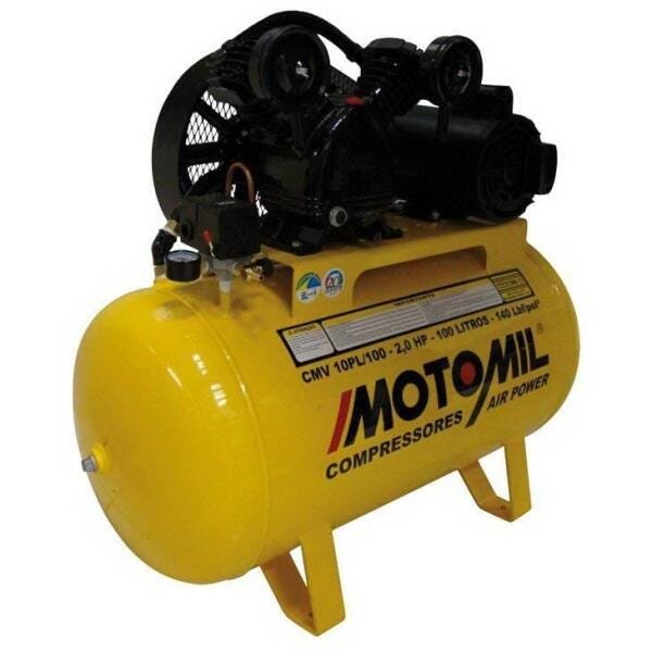Compressor de Ar Motomil, Trifásico, 2 HP, CMV-10PL/100 - 1