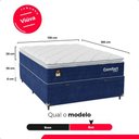 Ver imagem 4 de Cama Box Baú Casal Colchão Comfort Class Pillow Top 138x188 Azul/suede Azul