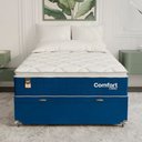 Ver mais imagens de Cama Box Baú Casal Colchão Comfort Class Pillow Top 138x188 Azul/suede Azul