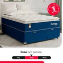 Ver imagem 5 de Cama Box Baú Casal Colchão Comfort Class Pillow Top 138x188 Azul/suede Azul