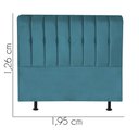 Ver imagem 3 de Cabeceira Estofada Kiara 195cm King Size Box Quarto Suede Azul Turquesa - Gat Magazine