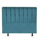 Ver imagem 2 de Cabeceira Estofada Kiara 195cm King Size Box Quarto Suede Azul Turquesa - Gat Magazine