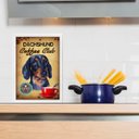 Ver imagem 1 de Quadro para Cozinha Dachshund Xícara Café 33x24cm:moldura Branca