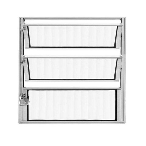 Basculante 1 Seção - Alumínio Brilhante 0,80 x 0,80M