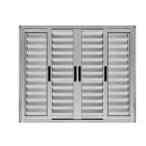 Veneziana 6 Folhas de Correr L25 - Alumínio Brilhante