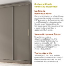 Guarda-Roupa 3 Portas Araçá CabeCasa MadeiraMadeira - 10