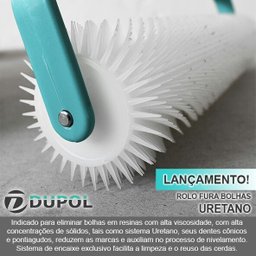 Uretano - Poliuretano - Rolo Fura Bolhas 23cm (suporte Plástico) Dupol - 2