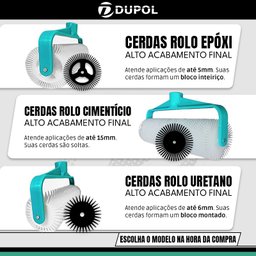 Uretano - Poliuretano - Rolo Fura Bolhas 23cm (suporte Plástico) Dupol - 3