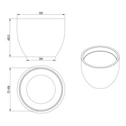 Vaso Redondo Europa 25cmx50cm Japi - 3