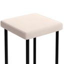 Ver imagem 6 de Kit 05 Banquetas Alta Bar Cozinha Sala de Jantar Preto Stella L02 Suede Bege - Lyam Decor