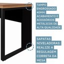 Ver mais imagens de Escrivaninha para Escritório 1,50m Pé Metal Nogal Pr F5 Office Cor:nogal com Preto