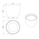 Ver imagem 2 de Vaso Redondo Europa 40,2cmx50cm Japi