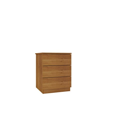 Mesa de Cabeceira Veronna 3 Gavetas Tcil Cinamomo