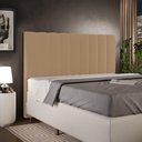 Ver imagem 1 de Cabeceira Cama Box Casal King 195 cm Dália W01 Bouclê Mostarda - Lyam Decor