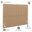 Ver imagem 3 de Cabeceira Cama Box Casal King 195 cm Dália W01 Bouclê Mostarda - Lyam Decor