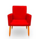 Ver imagem 4 de Poltrona Nina Decorativa Suede Vermelho para Escritorio, Sala Salão Biselos-Decor
